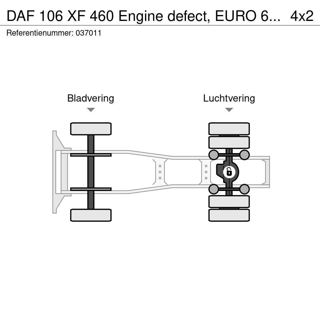 DAF 106 XF 460 Engine defect, EURO 6, Standairco Trekkers