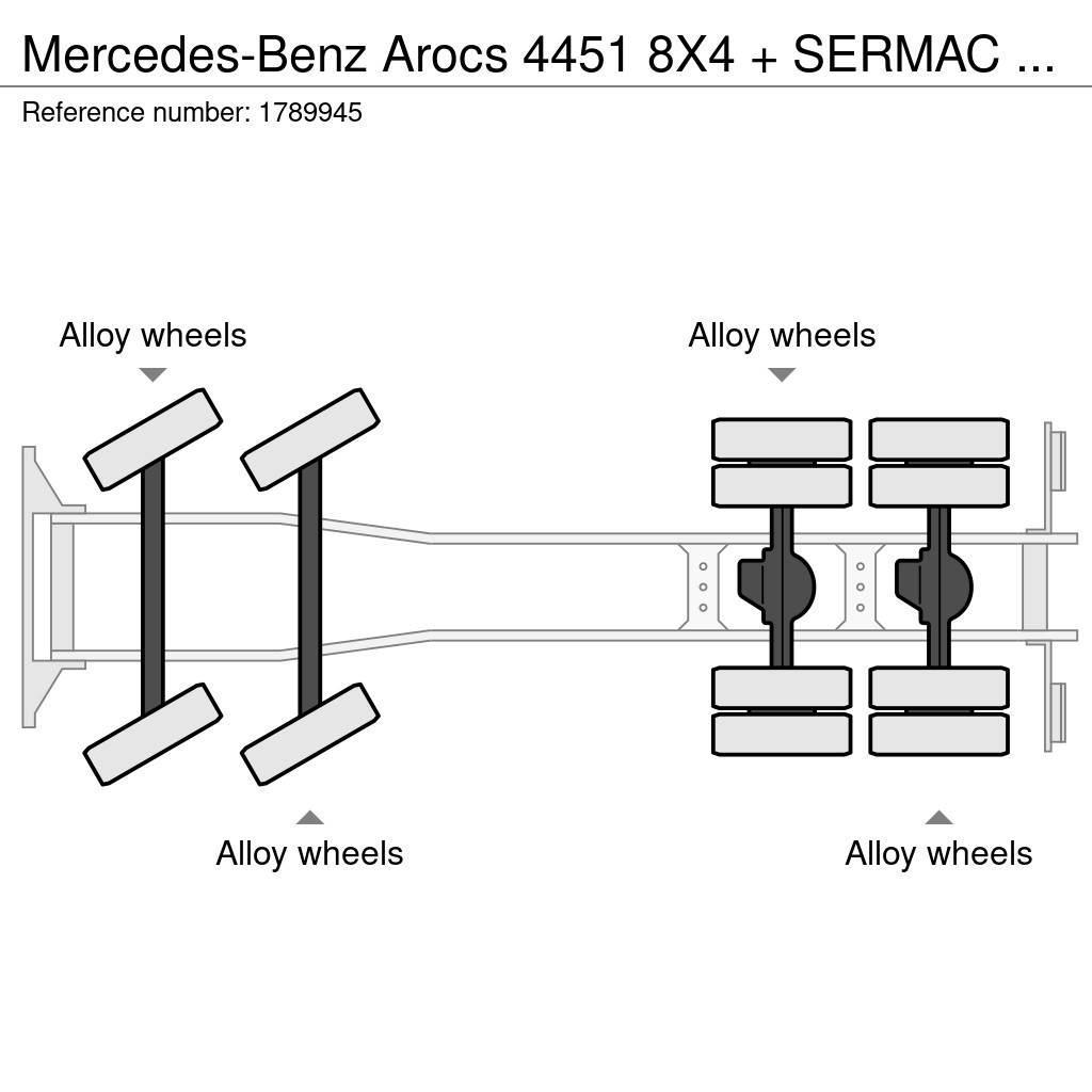 Mercedes-Benz Arocs 4451 8X4 + SERMAC 5RZ51 METER CONCRETE PUMP/ Betonpomptrucks