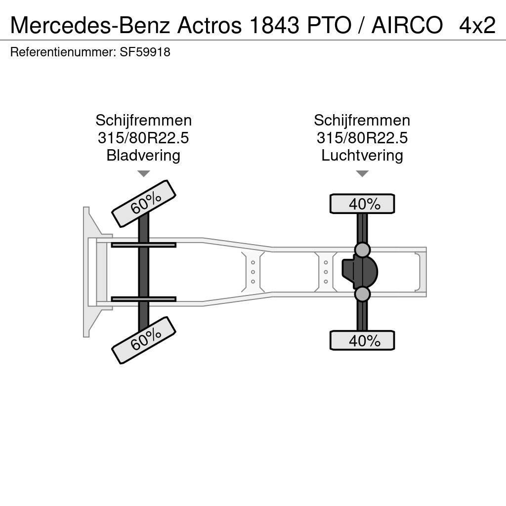 Mercedes-Benz Actros 1843 PTO / AIRCO Trekkers