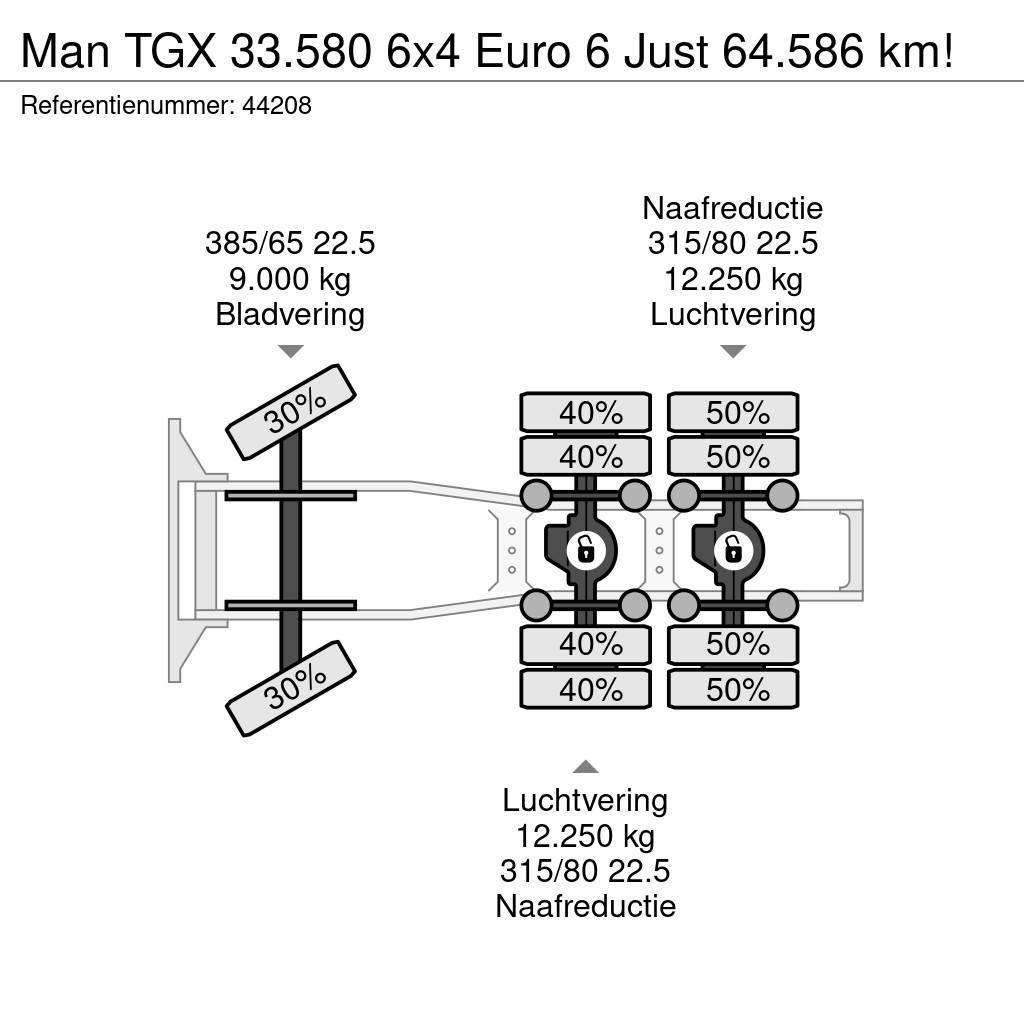 MAN TGX 33.580 6x4 Euro 6 Just 64.586 km! Tractor Units