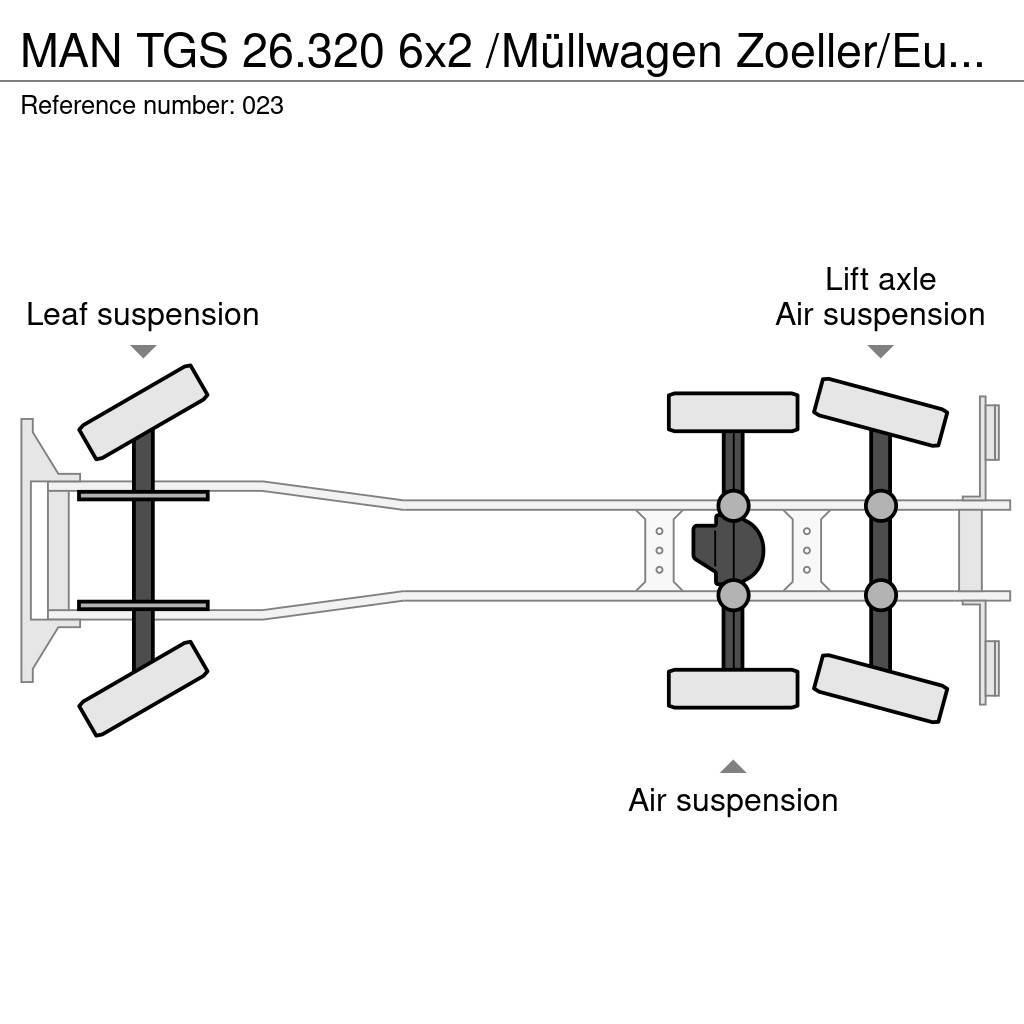 MAN TGS 26.320 6x2 /Müllwagen Zoeller/Euro 5 Vuilniswagens