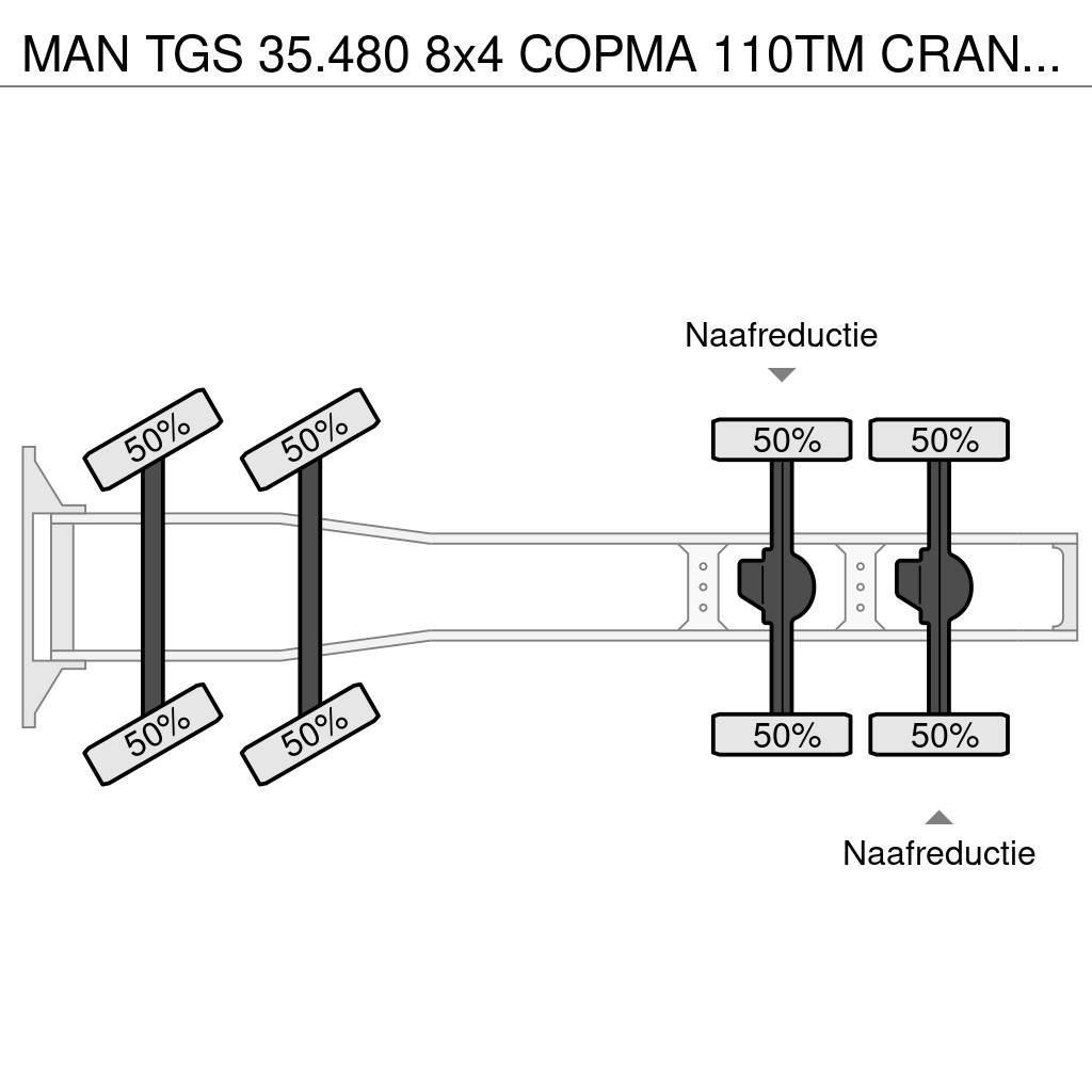 MAN TGS 35.480 8x4 COPMA 110TM CRANE/GRUE/Fly-Jib/LIER Trekkers