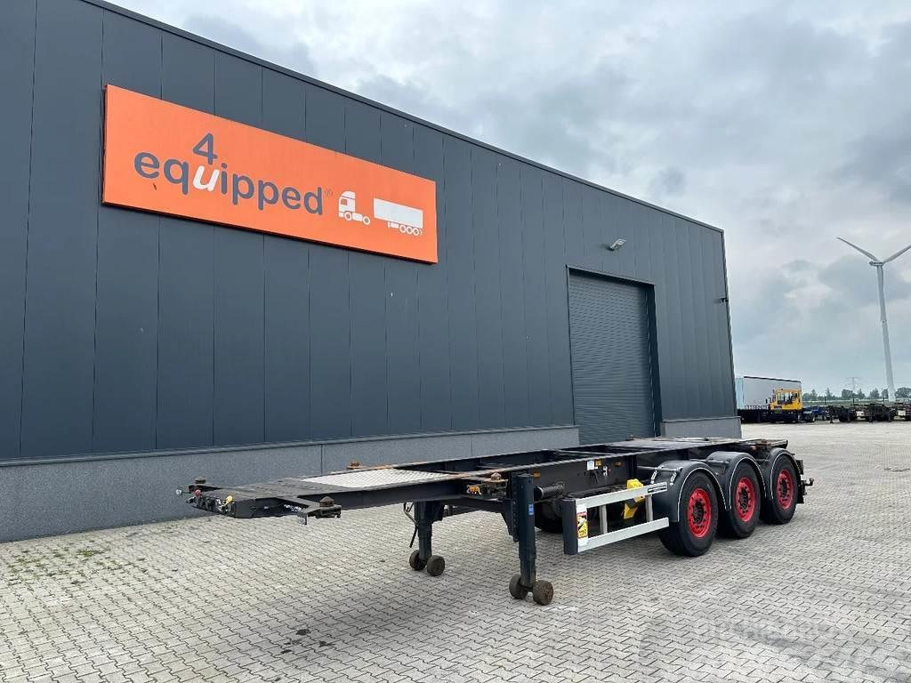 Burg 20FT/3-axles, empty weight: 3.400kg, SAF INTRADISC Containerchassis