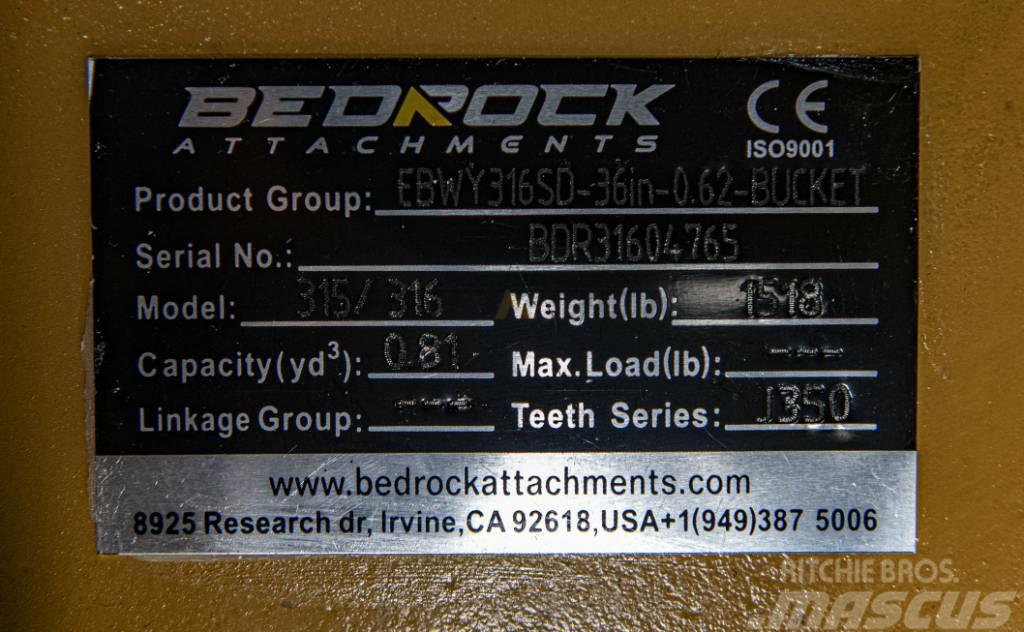 CAT 36" Severe Rock Bucket CAT 315D/F,316E/F,318D2/F Overige componenten