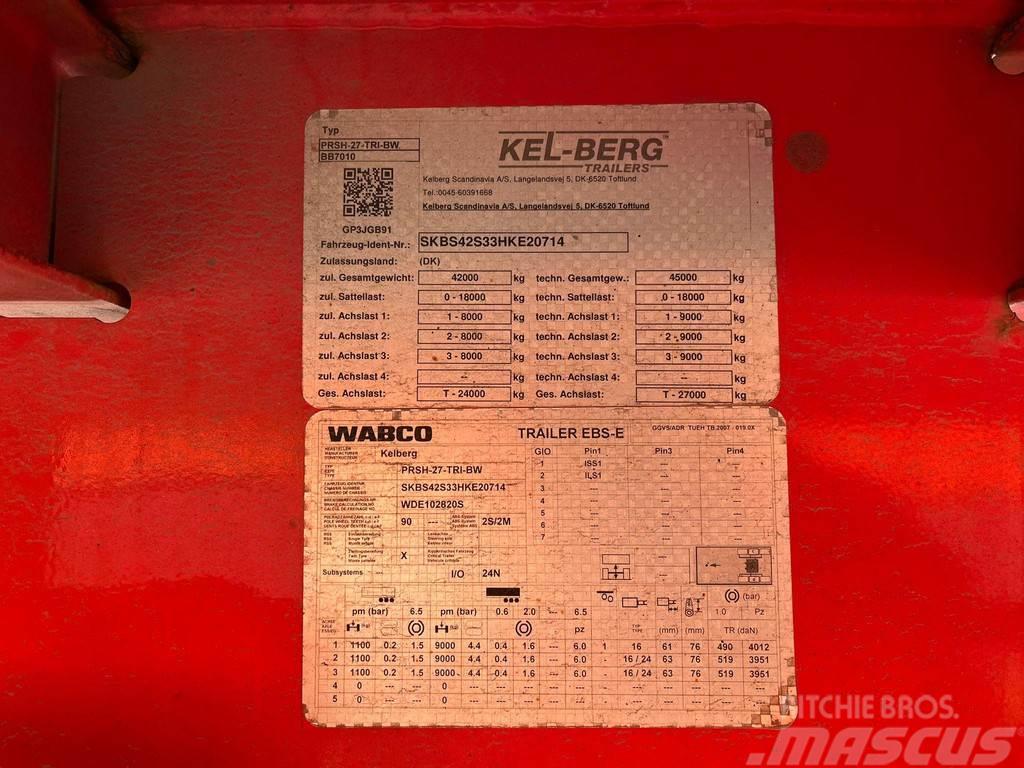 Kel-Berg PRSH-27-TRI-BW HIAB 228E-4 / PLATFORM L=12400 mm Vlakke laadvloeren