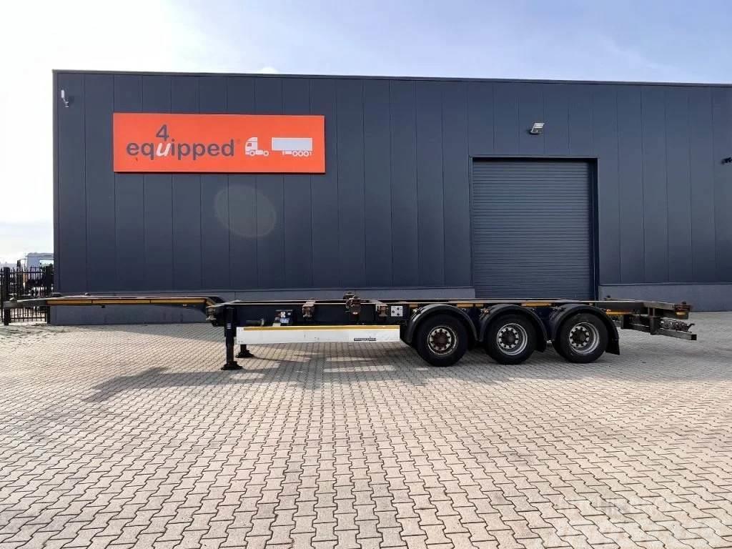 Kögel 40FT HC, liftaxle, BPW+drumbrakes, empty weight, 5 Containerchassis