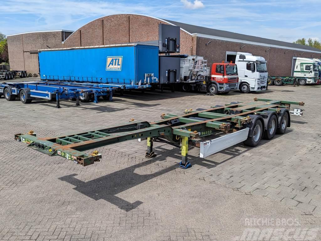 Krone SD 27 3-Assen BPW - RearSlider - DrumBrakes - 5280 Containerchassis