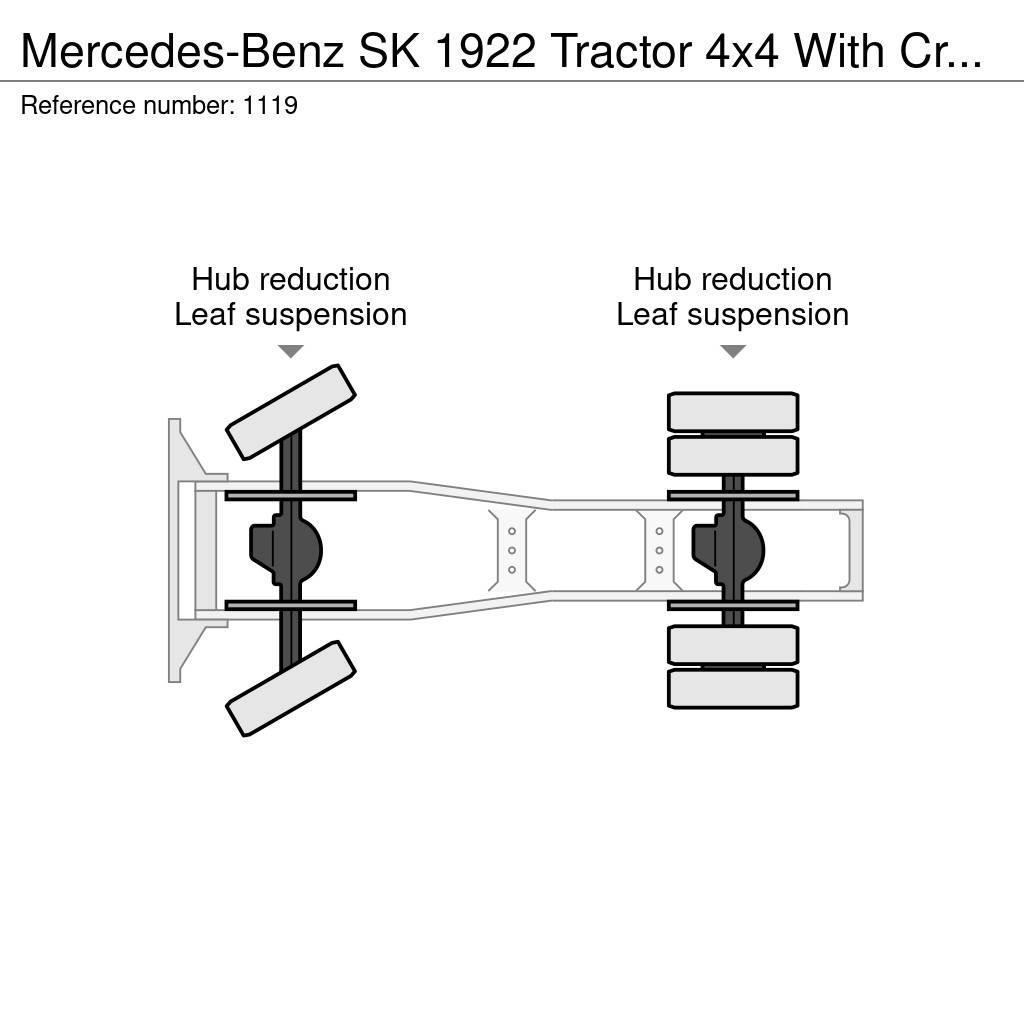 Mercedes-Benz SK 1922 Tractor 4x4 With Crane Full Spring V6 Big Trekkers