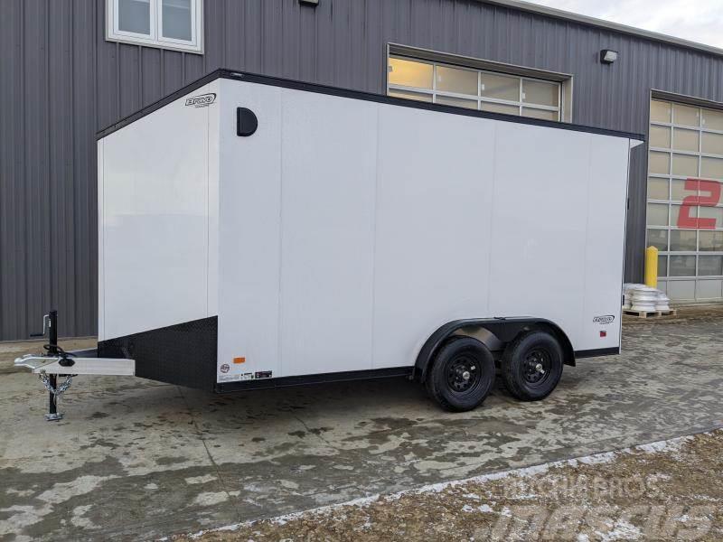  7.5' FT x 14FT Cargo Trailer Silver Star Ramp Door Gesloten opbouw trailers