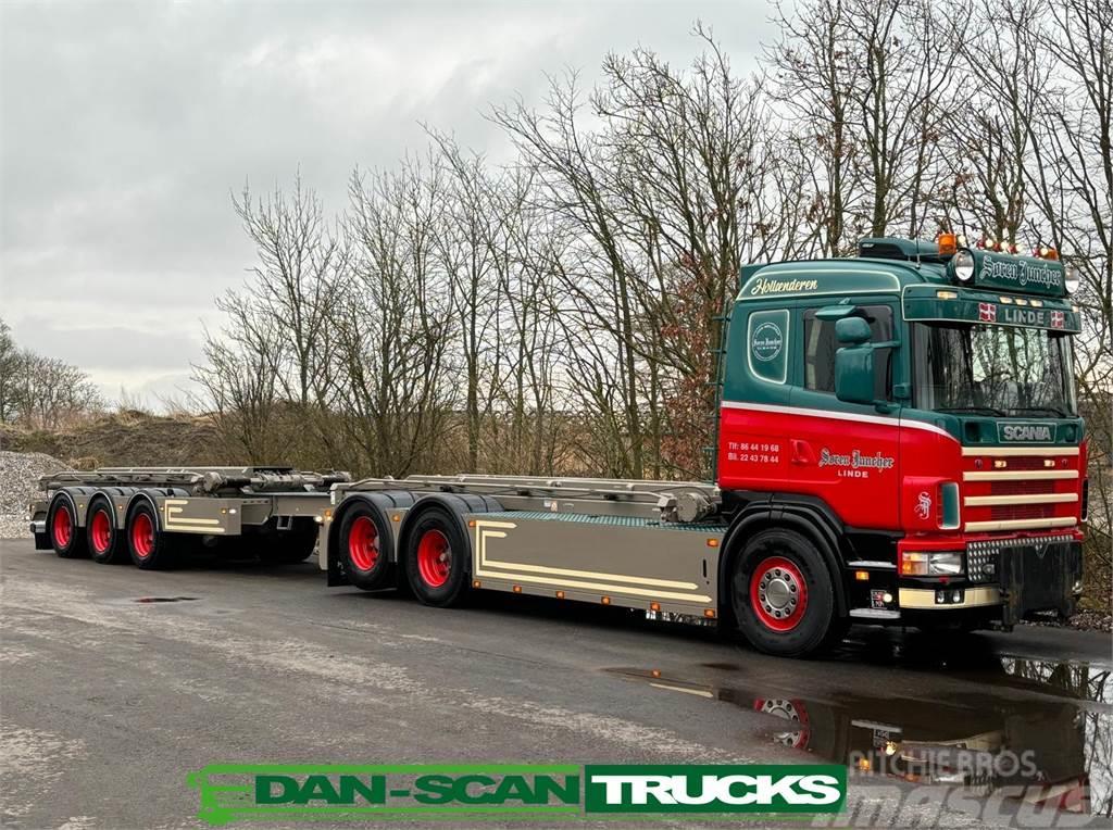 Scania R164 6x2 580 inkl. Trailer Vrachtwagen met containersysteem