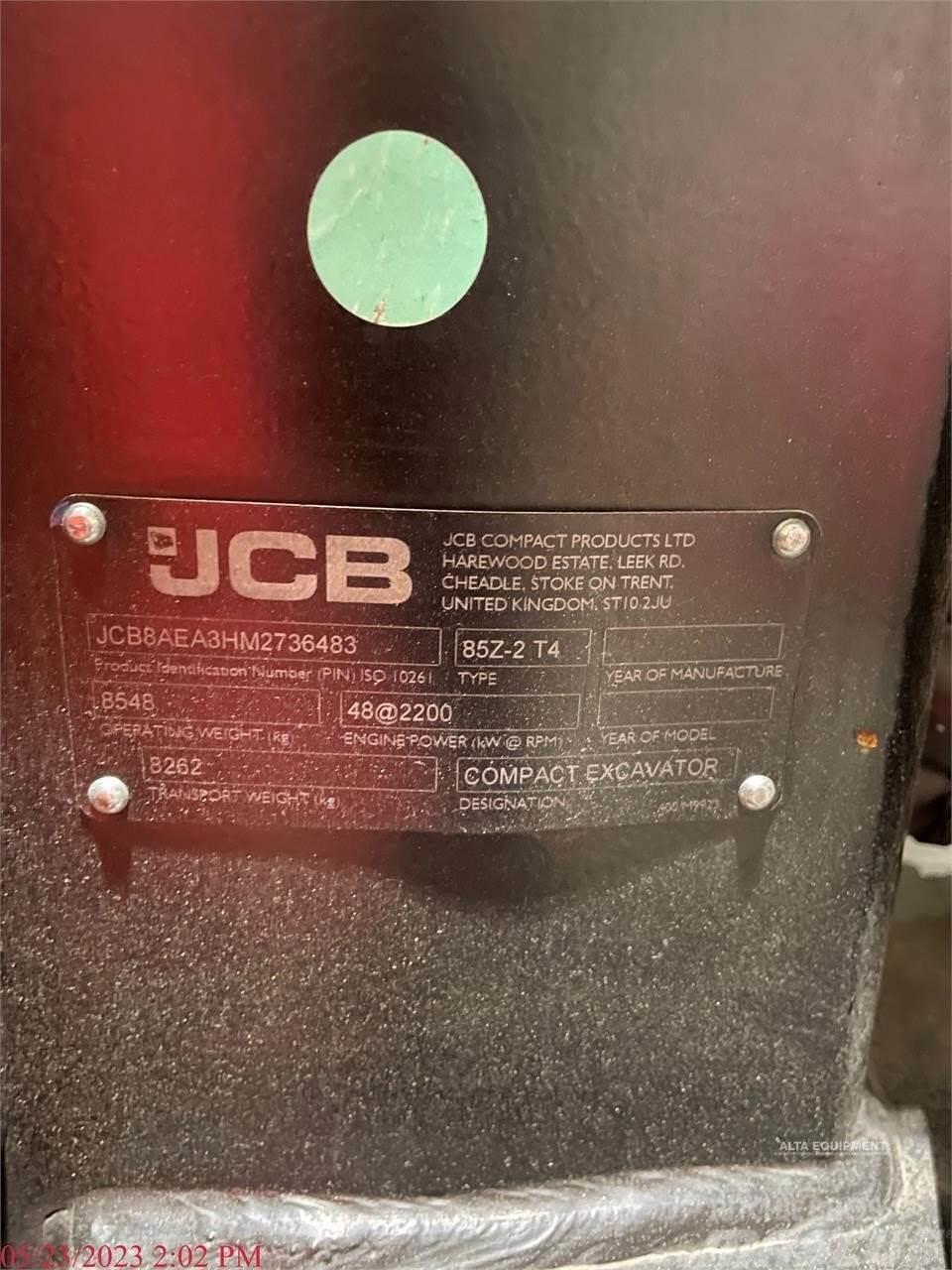 JCB 85Z-2 Rupsgraafmachines