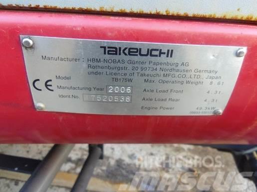 Takeuchi TB175W MINI EXCAVATOR. THIS MACHINE IS FIRE DAMA Minigraafmachines < 7t