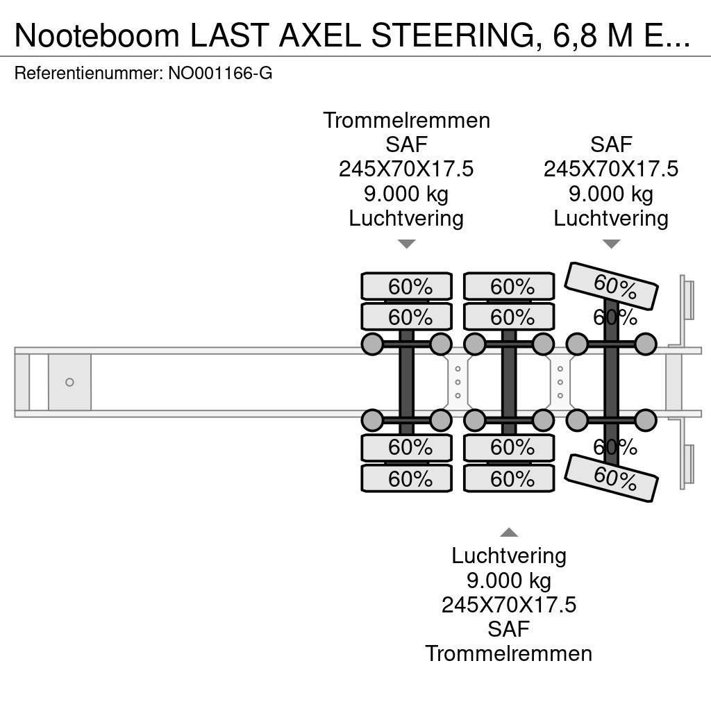 Nooteboom LAST AXEL STEERING, 6,8 M EXTENDABLE Diepladers