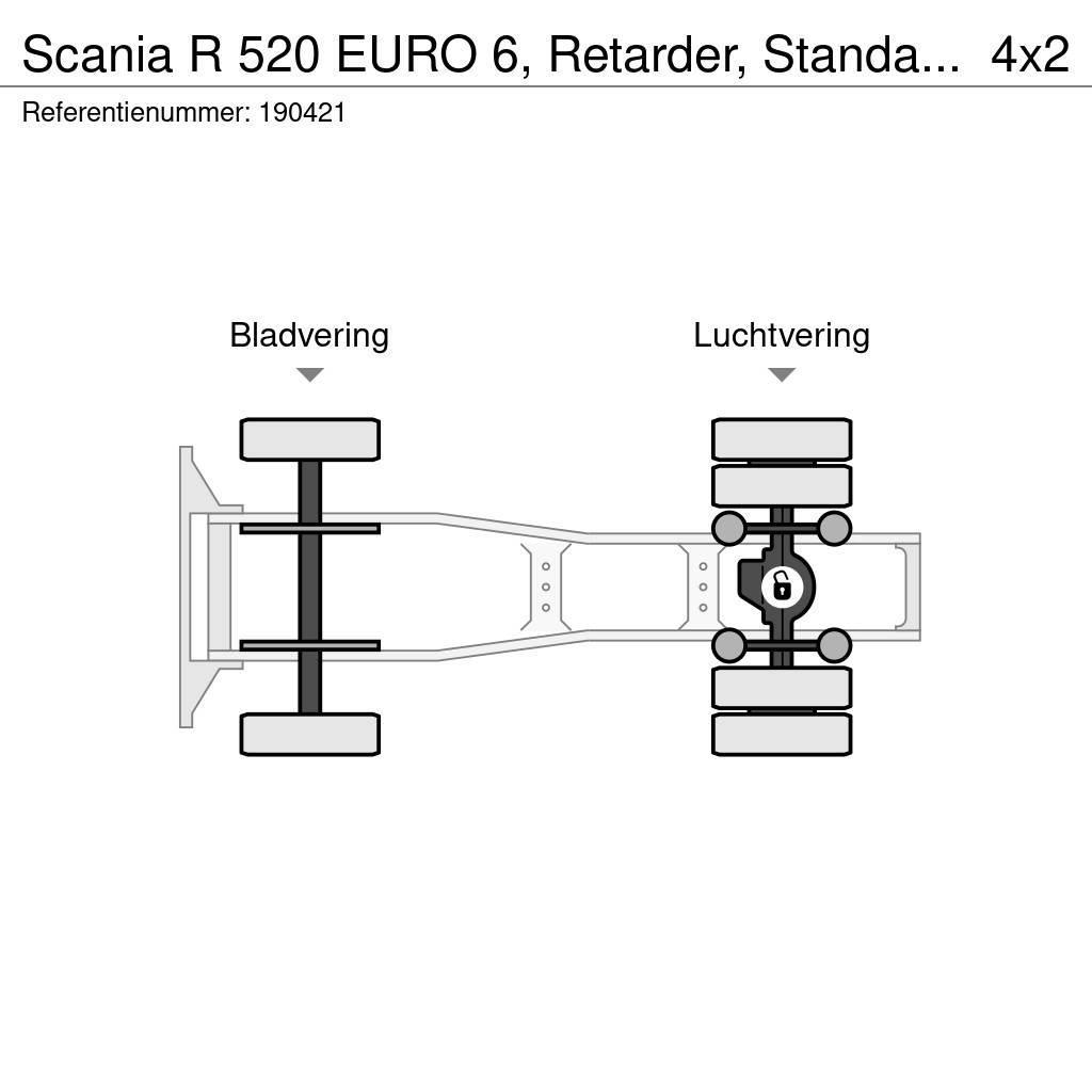 Scania R 520 EURO 6, Retarder, Standairco Trekkers
