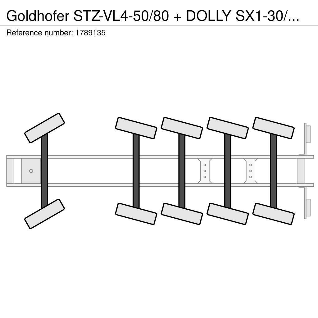Goldhofer STZ-VL4-50/80 + DOLLY SX1-30/80 1+4 LOWLOADER/DIEP Diepladers
