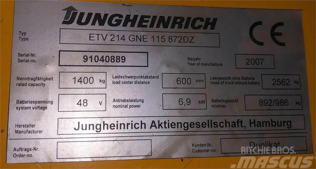 Jungheinrich ETV 214 - 8.42M HUB 3.995 STD. - BATTERIE70% Minigraafmachines < 7t