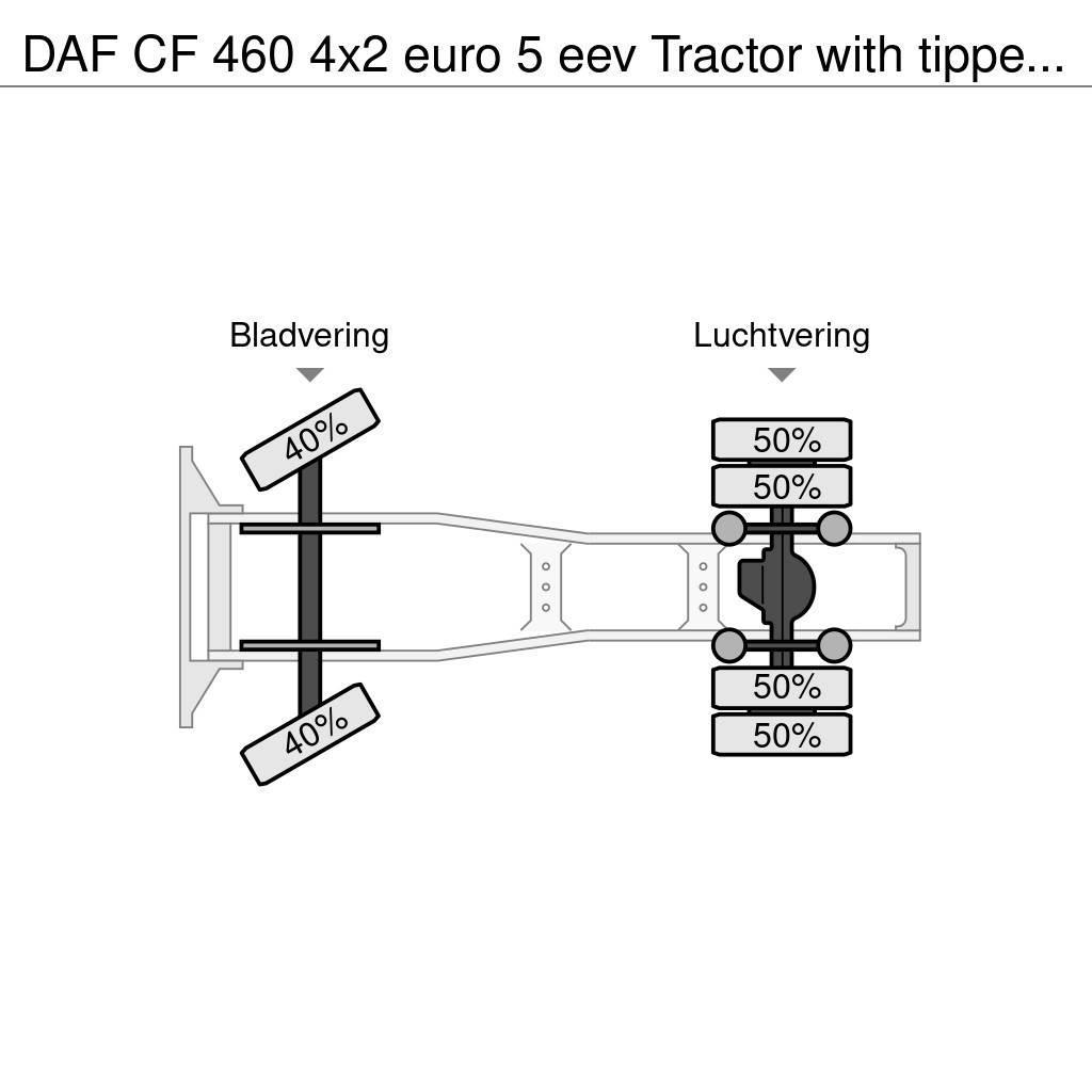 DAF CF 460 4x2 euro 5 eev Tractor with tipper hydrauli Trekkers