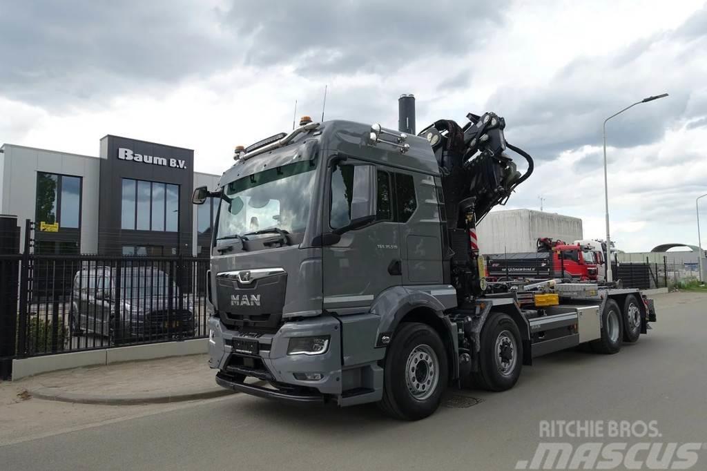 MAN TGS 35.510 8X4 H-6 / FASSI F545 RA.2.27 + FLY JIB Vrachtwagen met containersysteem