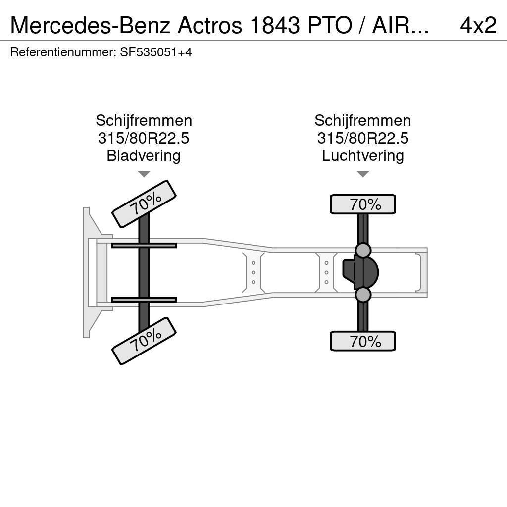 Mercedes-Benz Actros 1843 PTO / AIRCO / EURO 6 Trekkers