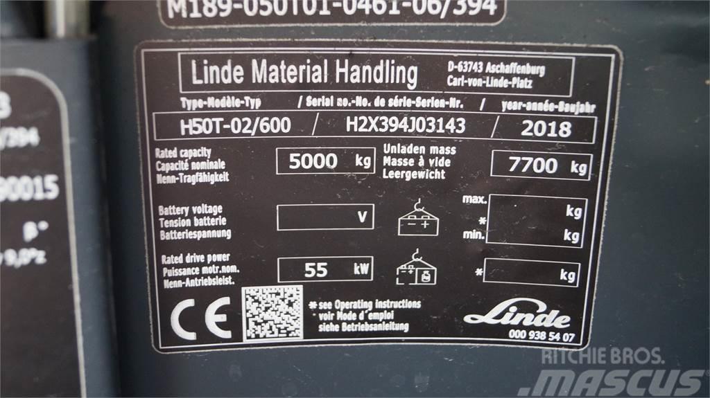 Linde H50T/600 LPG heftrucks
