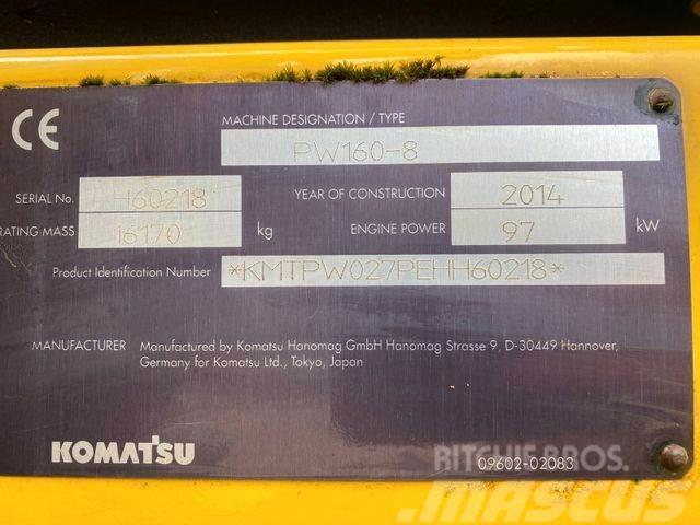 Komatsu PW160 - 8 **BJ 2014 *10000H/Alle Leitungen /SW Wielgraafmachines