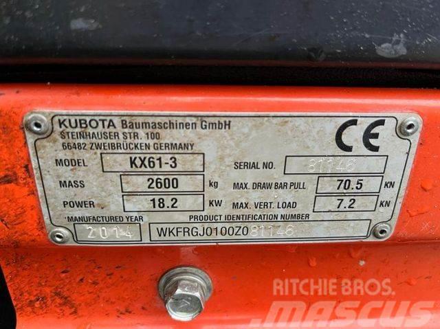 Kubota Minibagger KX 61 Minibagger 2245h, incl. Grabn+T Minigraafmachines < 7t