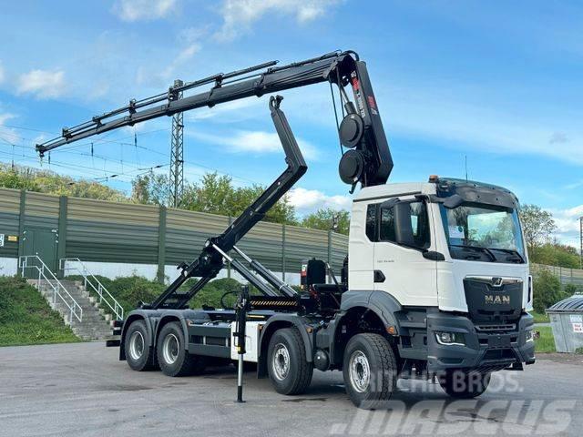 MAN TGS 35.520 8x4 Abrollkipper + Kran HIAB 228-6 Vrachtwagen met containersysteem