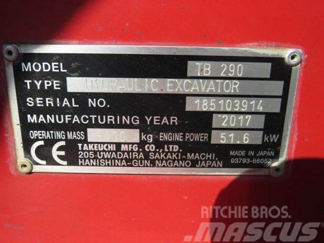 Takeuchi TB 290 Minibagger Powertilt+Löffel nur 2041,5h Minigraafmachines < 7t
