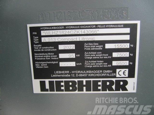 Liebherr A 913 Compact G6.0-D Wielgraafmachines