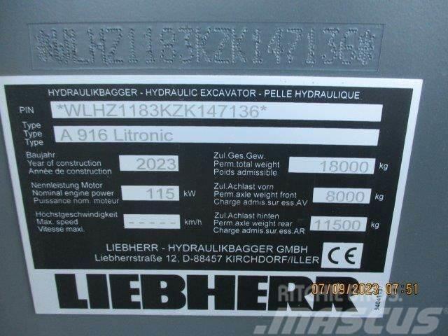Liebherr A 916 Litronic G6.0-D Wielgraafmachines