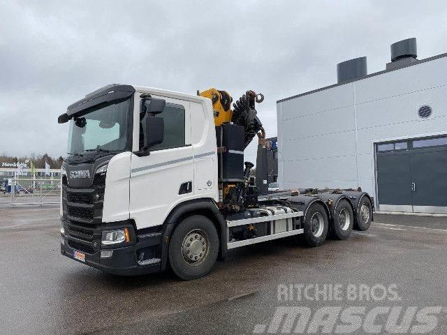 Scania R 580 B8x4*4NB + EFFER 265/S6 Chassis met cabine