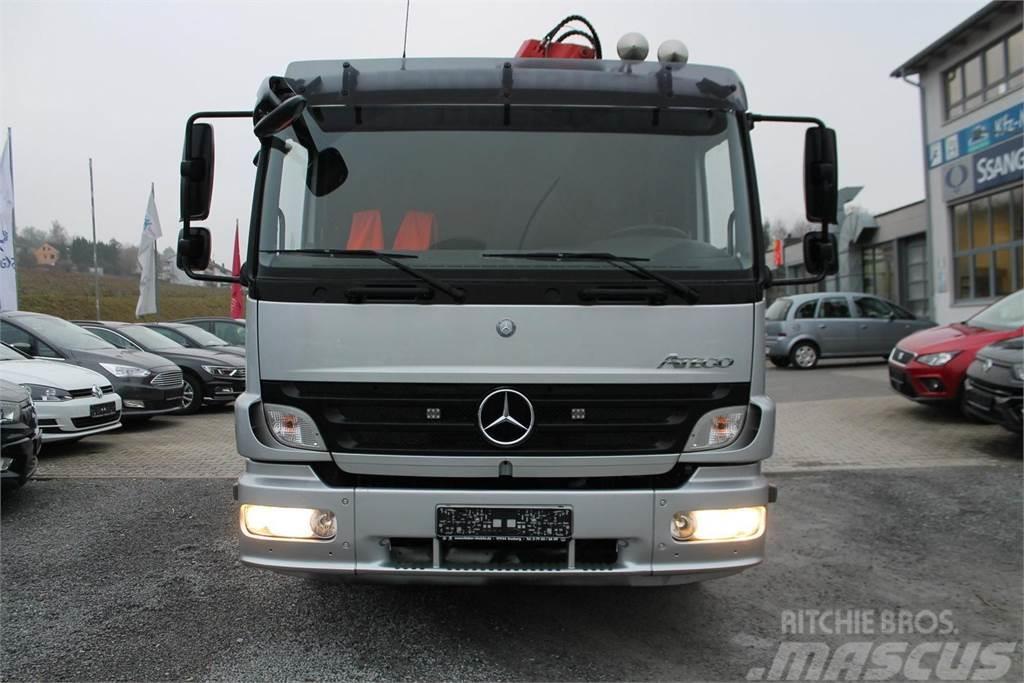 Mercedes-Benz Atego 1322 Vehicle transporter + crane MKG HMK132H Oprijwagen