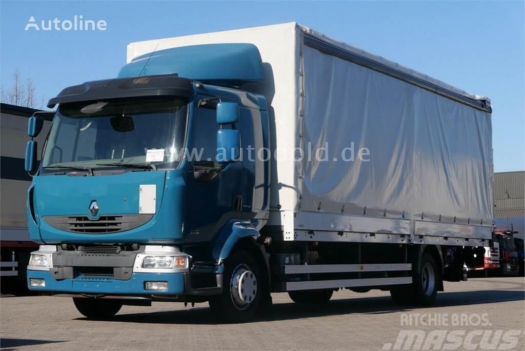 Renault Midlum 220DXI P+P+HF Vrachtwagen met vlakke laadvloer en lier