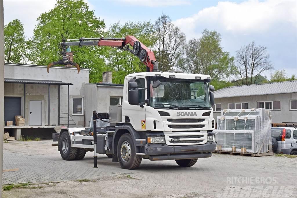 Scania P 250 * HMF 635 K2 + FUNK * TOPZUSTAND Chassis en ophanging