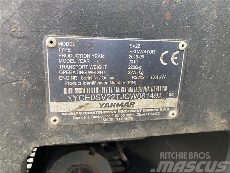 Yanmar SV22 Minigraafmachines < 7t