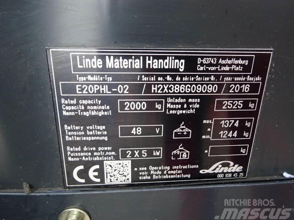 Linde E20PHL-02-386 EVO Elektrische heftrucks