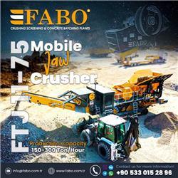 Fabo FTJ 11-75 MOBILE JAW CRUSHER 150-300 TPH | STOCK