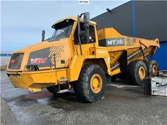 Moxy MT 26 Dumper w/ white signs and tailgate WATCH VID