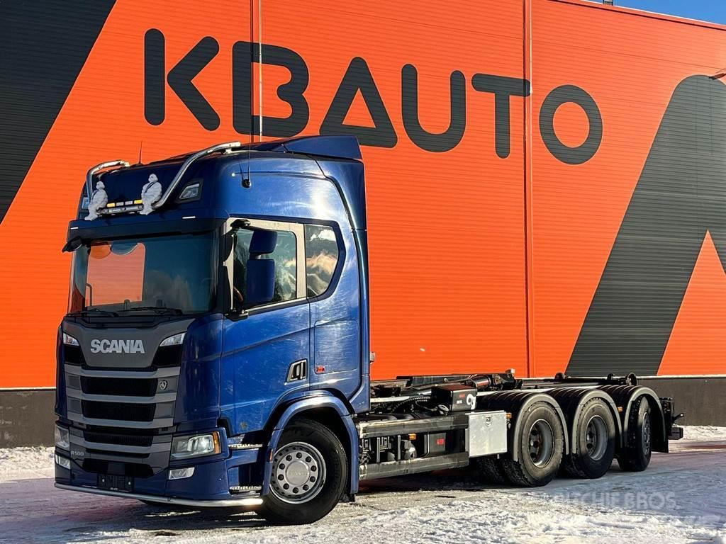 Scania R 500 8x4*4 HIAB XR 21 ton / L=6300 mm / RETARDER Vrachtwagen met containersysteem