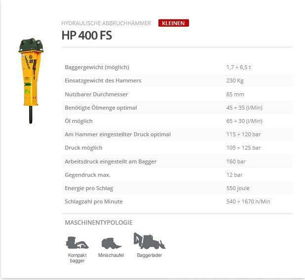 Indeco HP 400 FS Hamers en brekers