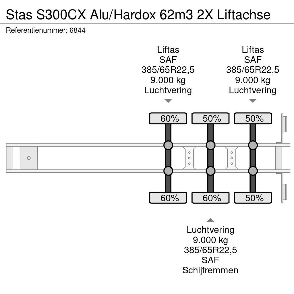 Stas S300CX Alu/Hardox 62m3 2X Liftachse Kippers