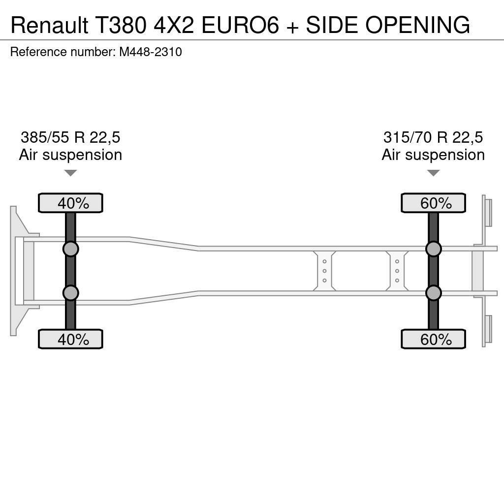 Renault T380 4X2 EURO6 + SIDE OPENING Bakwagens met gesloten opbouw