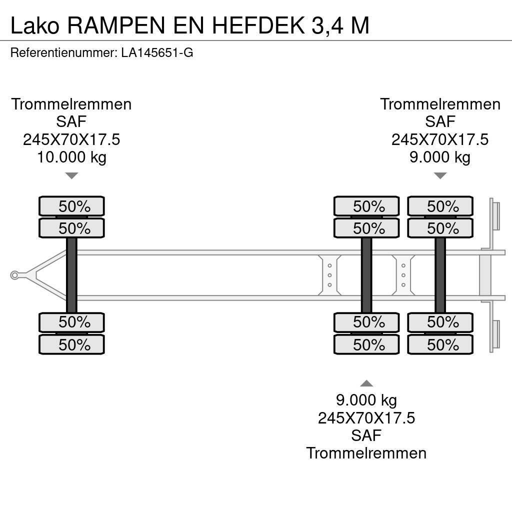 Lako RAMPEN EN HEFDEK 3,4 M Dieplader