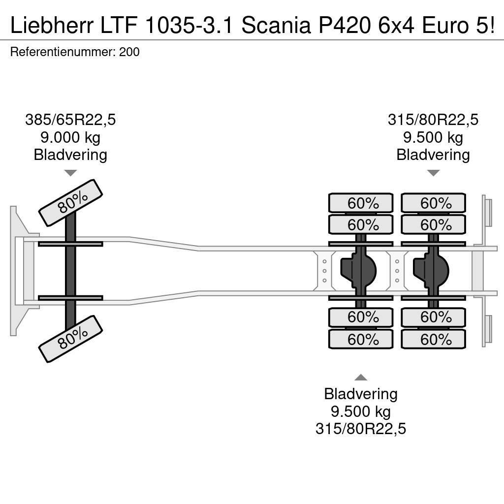 Liebherr LTF 1035-3.1 Scania P420 6x4 Euro 5! Kranen voor alle terreinen