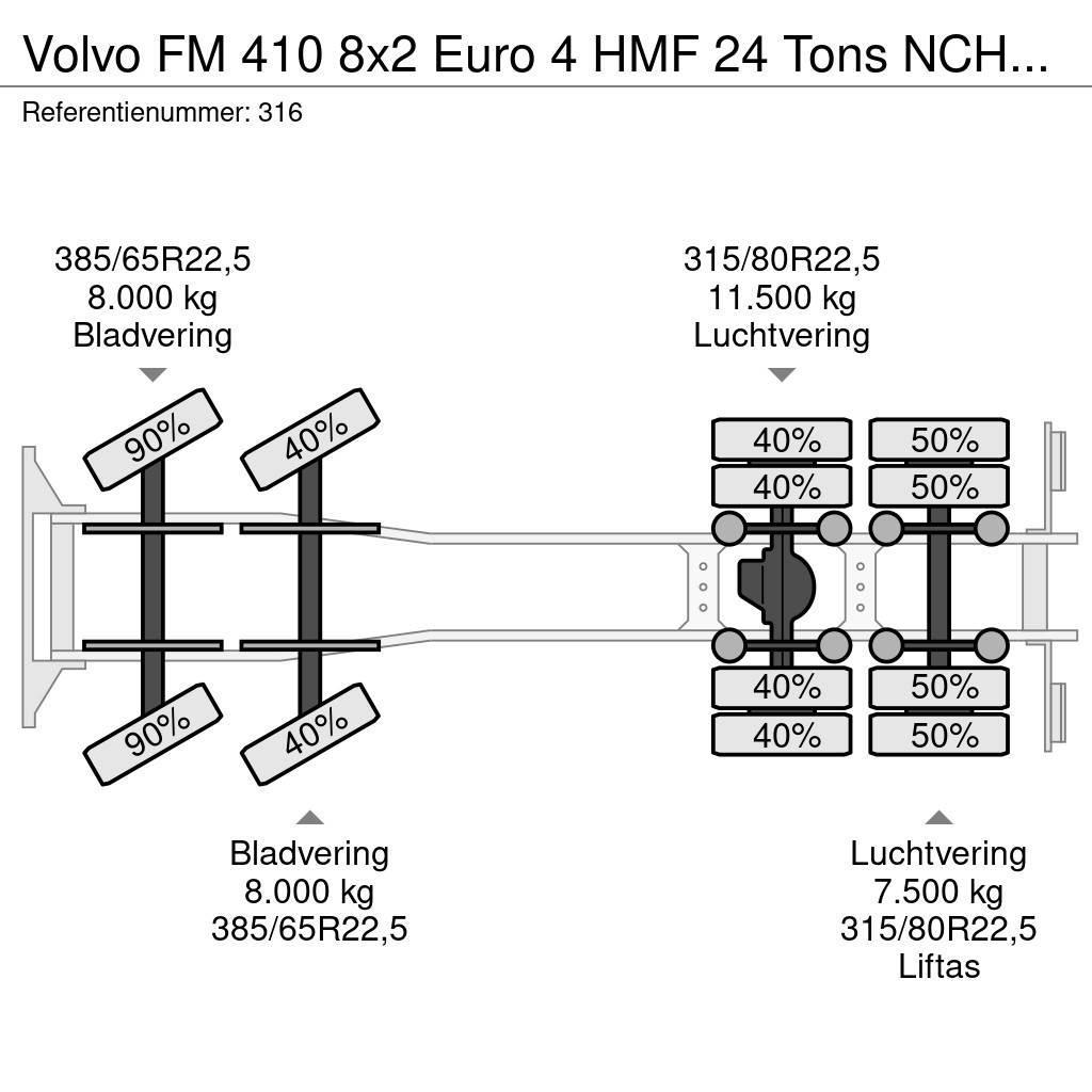 Volvo FM 410 8x2 Euro 4 HMF 24 Tons NCH Cable System! Vrachtwagen met containersysteem