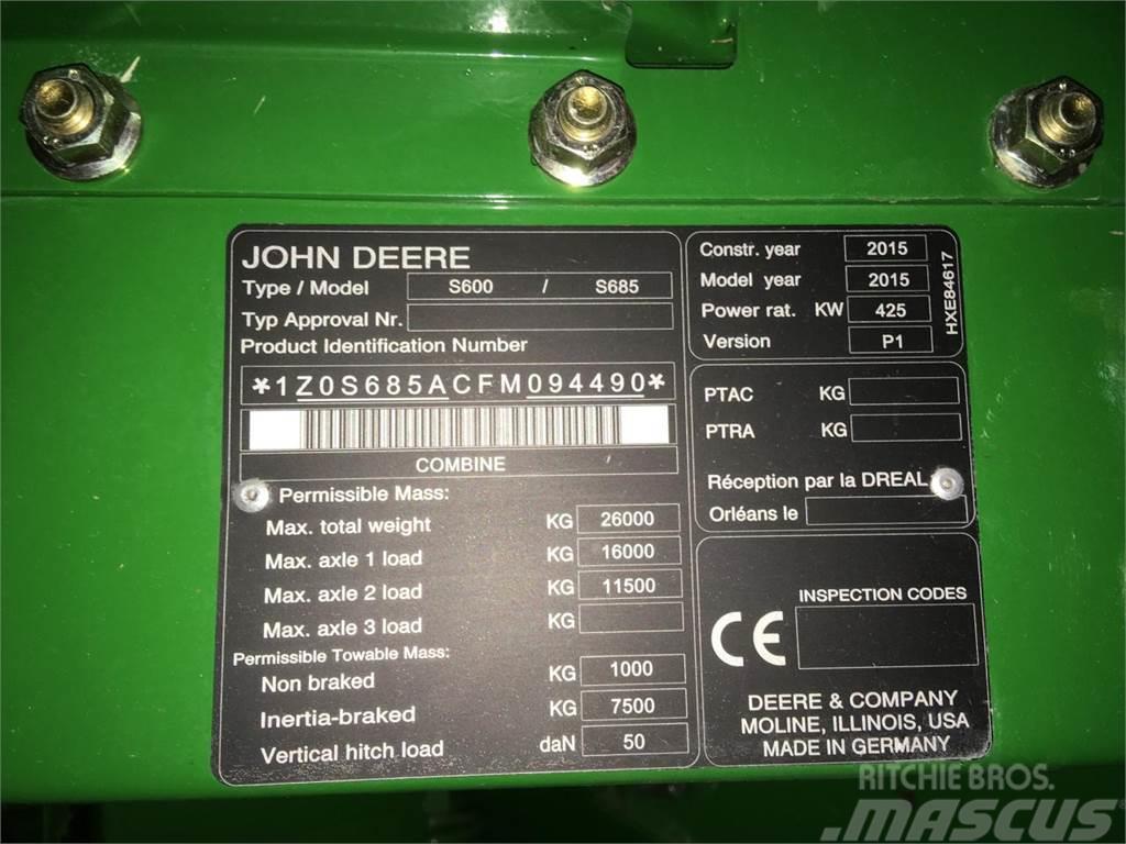 John Deere S685 Maaidorsmachines