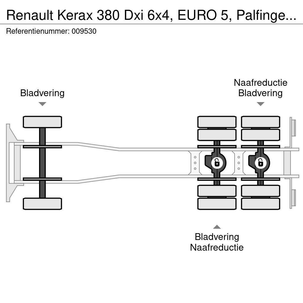 Renault Kerax 380 Dxi 6x4, EURO 5, Palfinger, Remote, Stee Platte bakwagens