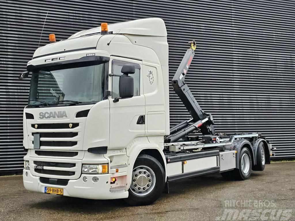 Scania R450 6x2*4 / EURO 6 / HOOKLIFT / ABROLKIPPER Vrachtwagen met containersysteem