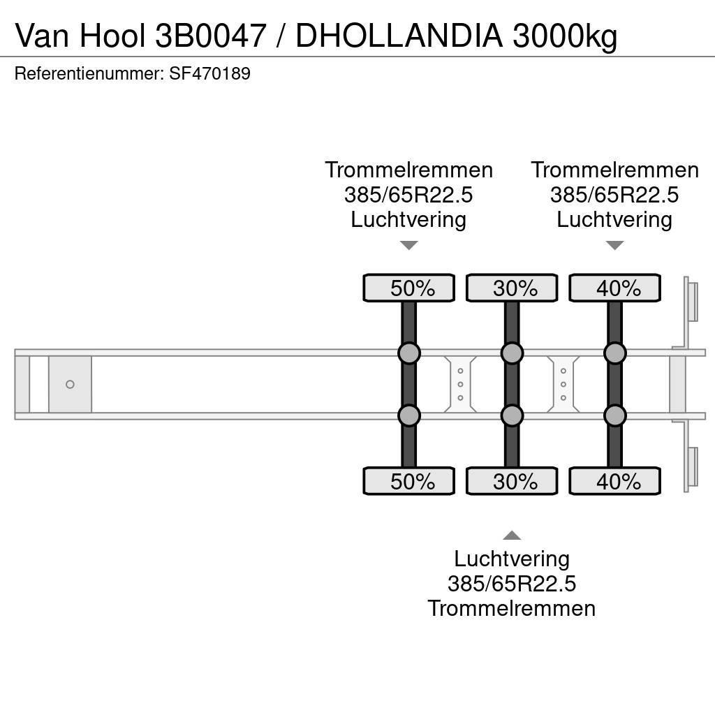 Van Hool 3B0047 / DHOLLANDIA 3000kg Gesloten opleggers