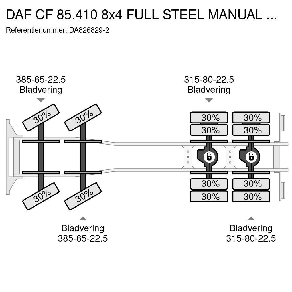 DAF CF 85.410 8x4 FULL STEEL MANUAL GEARBOX Kipper